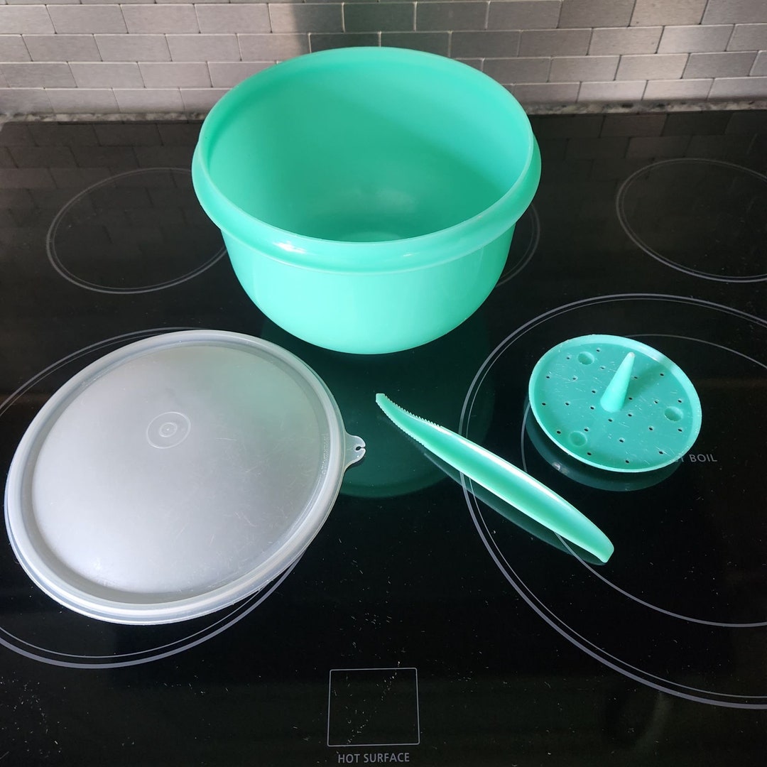 Vintage Tupperware Lettuce Keeper Dome Lid Large 1424 Jadeite Etsy