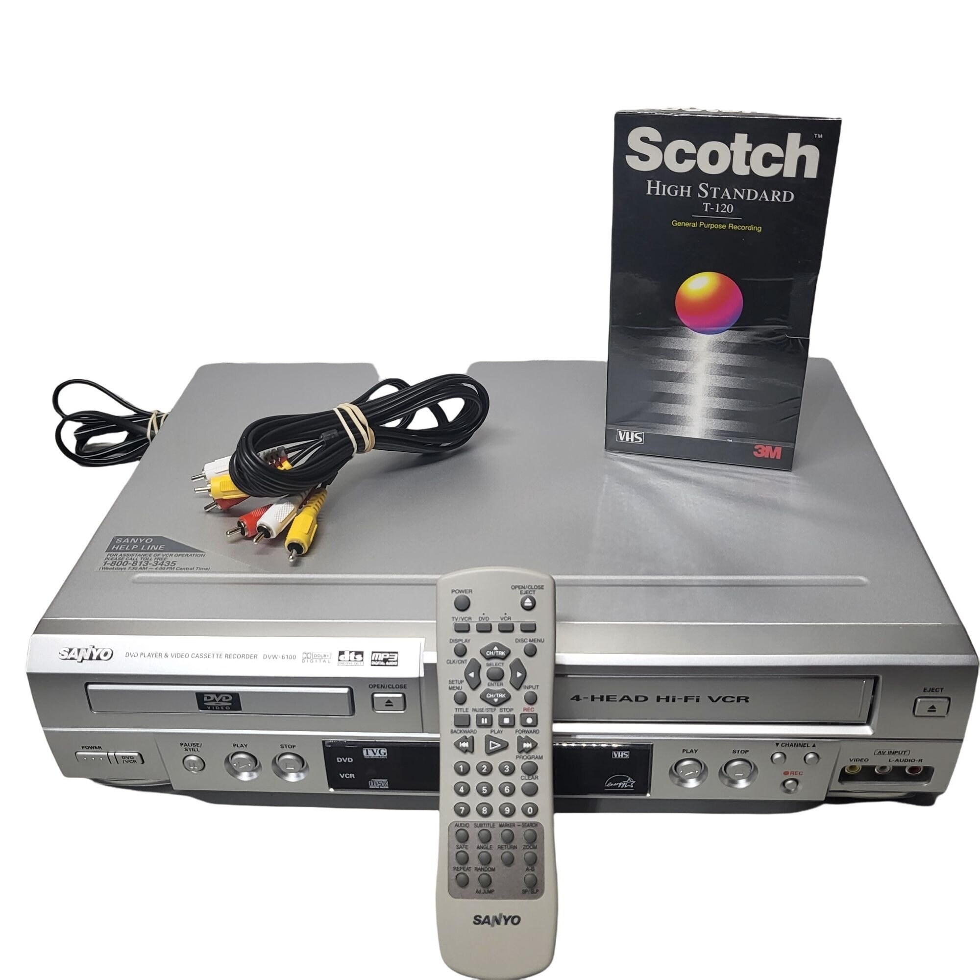 Sanyo DVW6100 DVD VCR VHS Combo 4 Head HiFi Player Tested see more