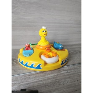 Vintage 90s Sesame Street Bathtub Floating Boat Puzzle Toy Big Bird ...