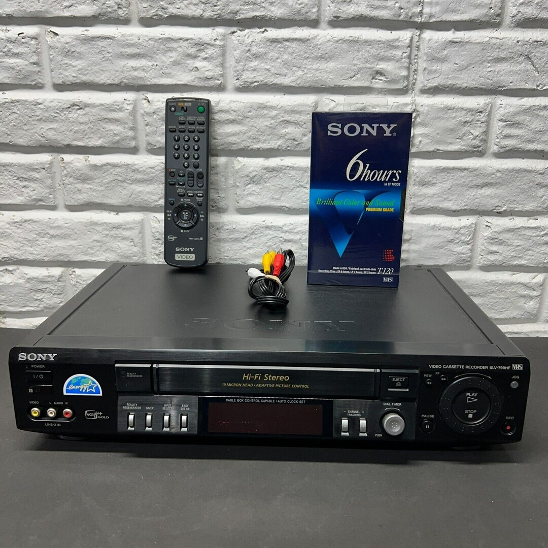 Sony SLV799HF Hifi VHS VCR Plus Gold Player Recorder With Remote Works