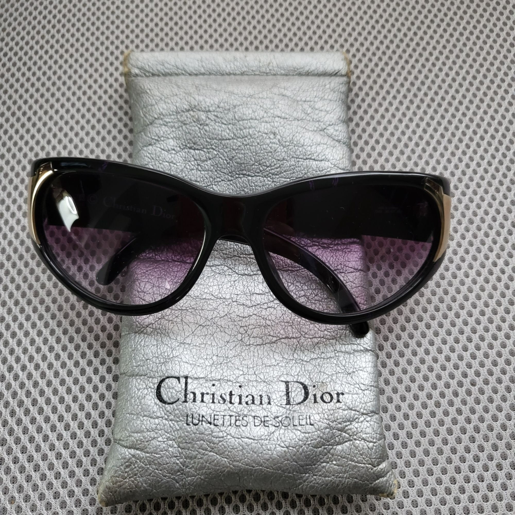 Christian Dior Vintage 80s Germany 2346 Optyl Sunglasses Oversize 90 62 16 Black