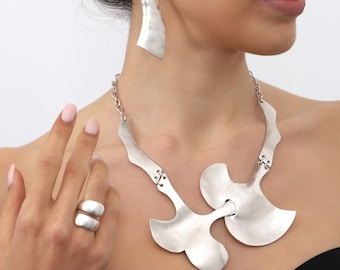 Ensemble Collier Et Boucles D'oreilles Bohème - Neuf Avec étiquettes, Look Déclaration