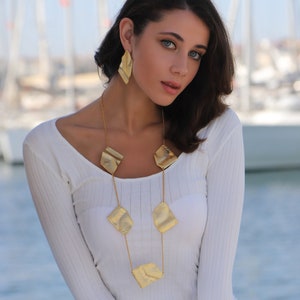 Handmade 14K Gold Plated Long Necklace For Women