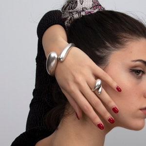 Handgjord silverfärgad bohemisk ring: Bohemiska smycken bild 1