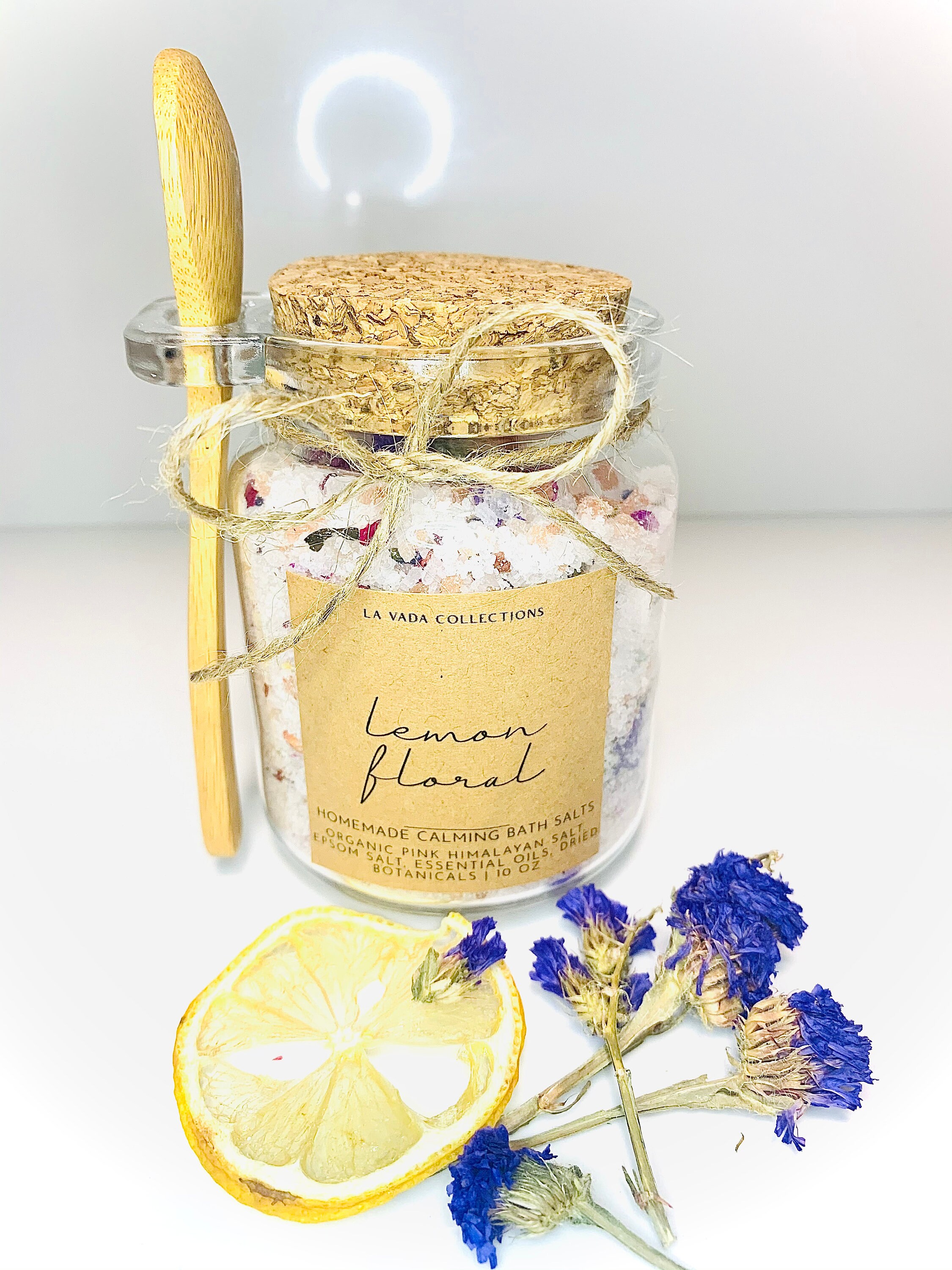 Calming Bath Salts in Jar With Wooden Spoon Etsy UK
