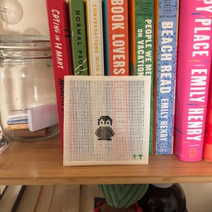 Mini penguin needlepoint canvas