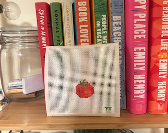Mini tomato needlepoint canvas