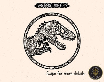 Download Dinosaur Mandala Svg Etsy