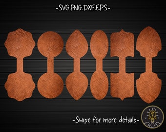 Leather Keychain Key Fob Template SVG Laser Cut File