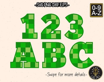 minecraft alphabet etsy