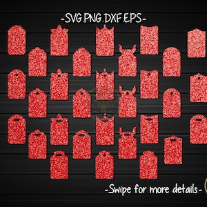 Earring Display Card Holder Template SVG Laser Cut File