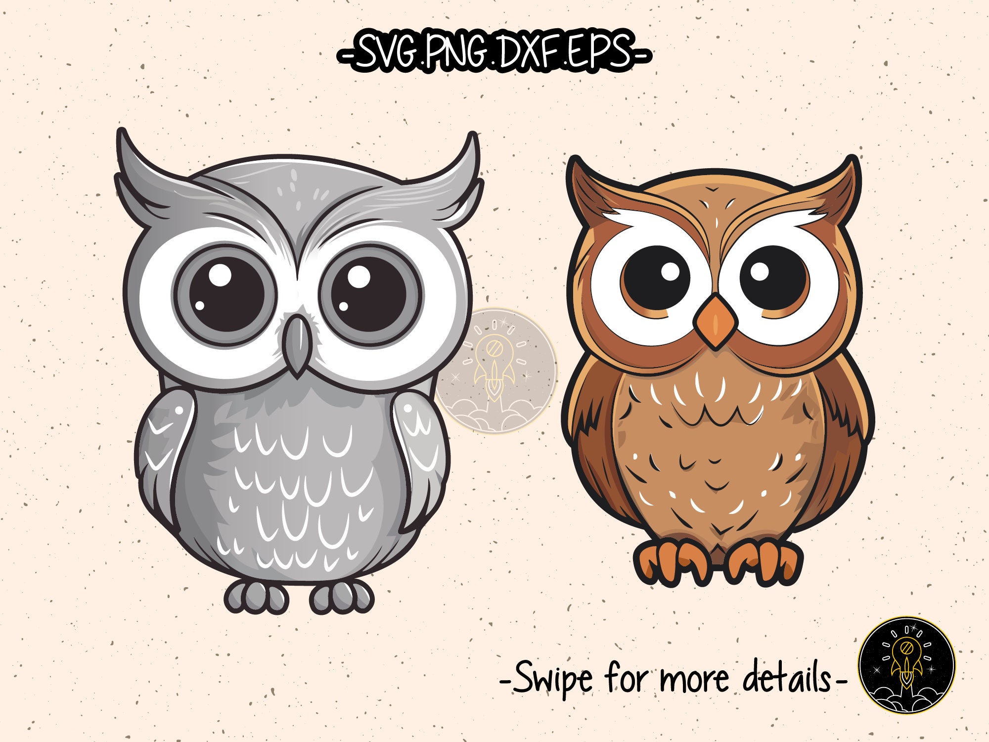 Cute Owl Clipart SVG Cut File (digital Download) - Etsy