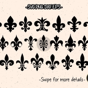 Fleur de lis SVG Cut File Vector Cricut Clipart