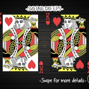 King of Hearts SVG Playing Cards Cut File Cricut Clipart