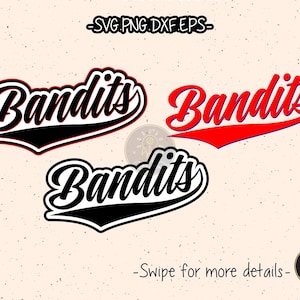 Banditen Baseball SVG Schnitt Datei Cricut Clipart
