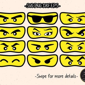 May include: A set of 12 yellow eye mask designs featuring various expressions, such as angry, surprised, and happy. These masks are ideal for crafts, parties, and costumes.