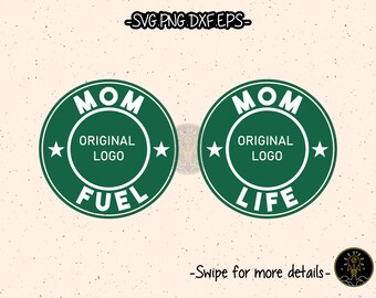Mom Life Coffee SVG, Tumbler Decal Cut File (Digital Download)
