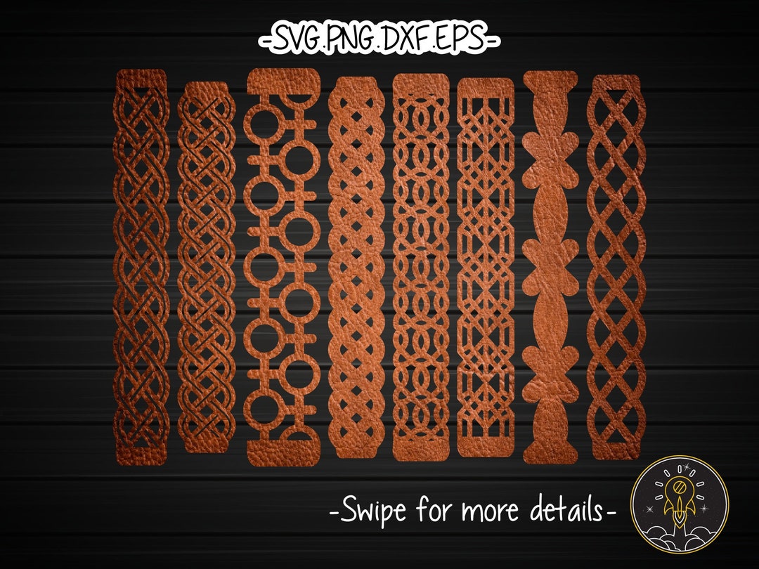 Celtic Leather Cuff Bracelet Template SVG Laser Cut File Etsy