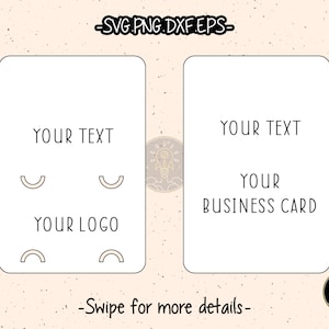 Keychain Display Card Packaging Business Card Slot Template SVG Cricut Cut File