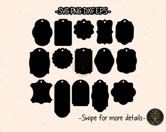 Tag regalo prezzo etichetta modello vintage etichetta decorativa SVG Laser Cut File Cricut