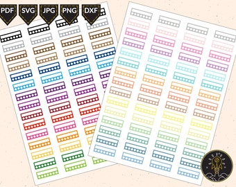 Habit Tracker Planner Stickers - Pastel Rainbow - Printable Functional ...