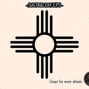 New Mexico Zia Sun Symbol SVG Cricut Cut File Clipart