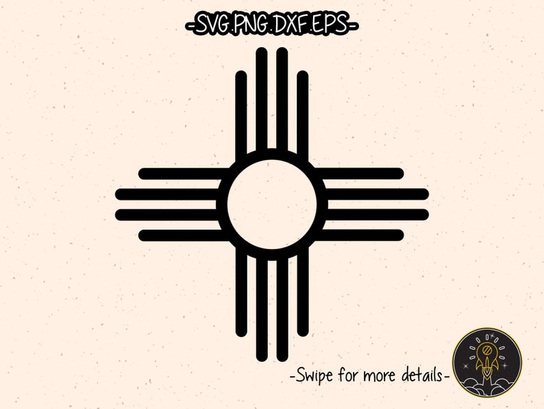 New Mexico Zia Sun Symbol SVG Cricut Cut File Clipart
