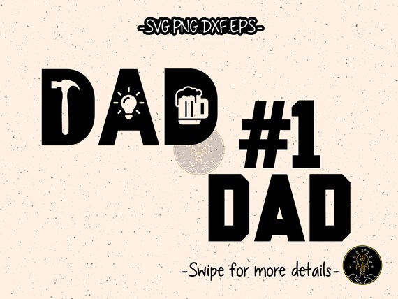 Number 1 Dad SVG Cut File Number 1 Dad SVG Cut File