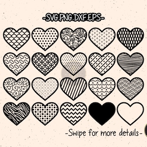 Saint-Valentin coeur amour SVG coupe fichier Cricut Clipart