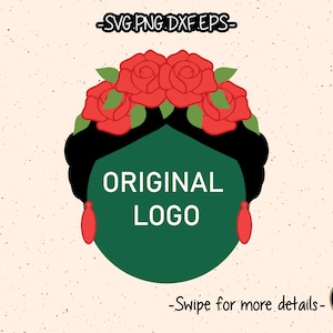 Frida Kahlo Mexican Coffee SVG Tumbler Cold Cup Cut File Silhouette Cameo Cricut Clipart