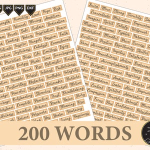 Printable Inspirational Motivational Words Sticker - Etsy
