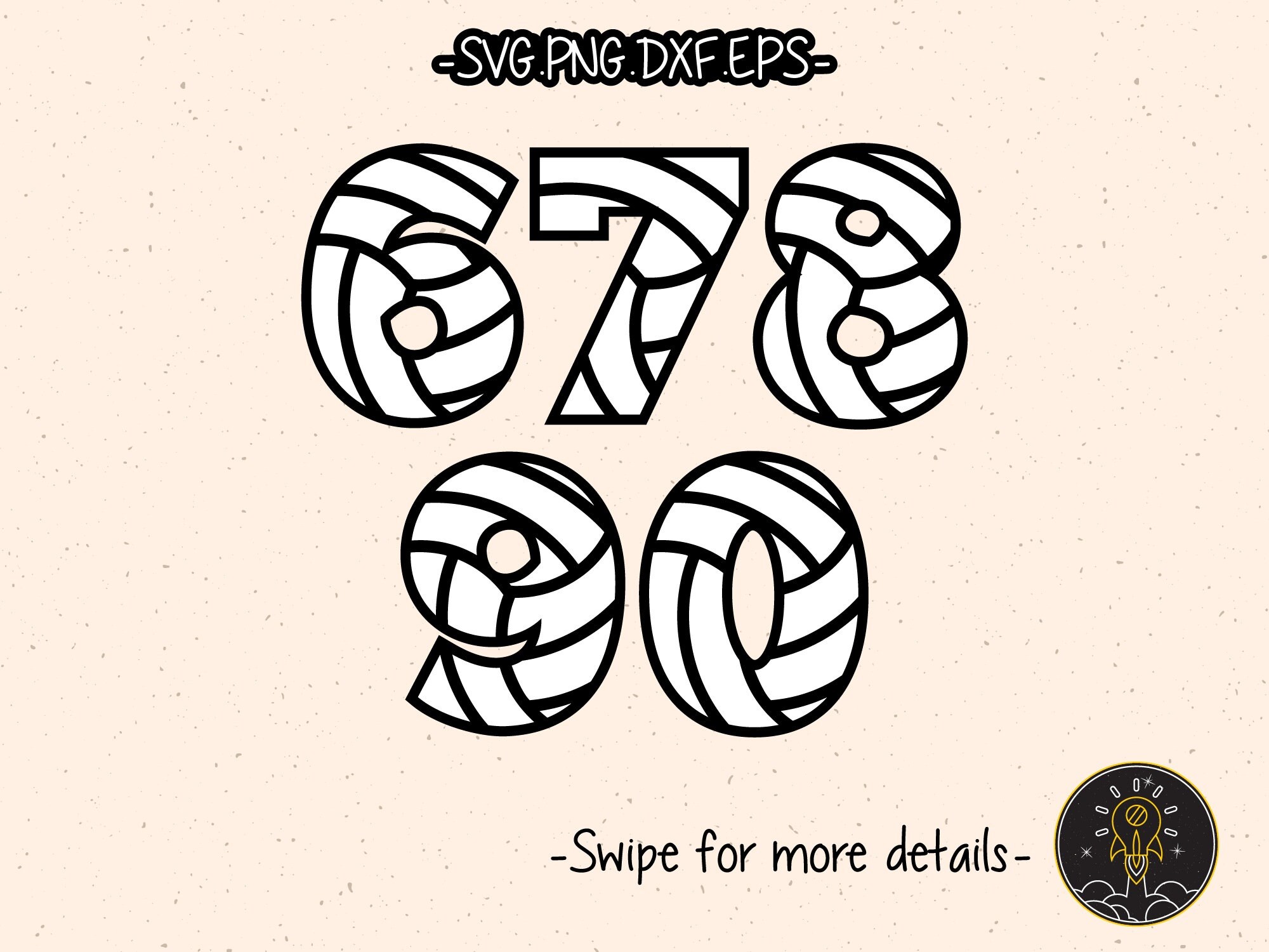 Volleyball Numbers Letters Fonts Alphabet SVG Vector Cut File Etsy