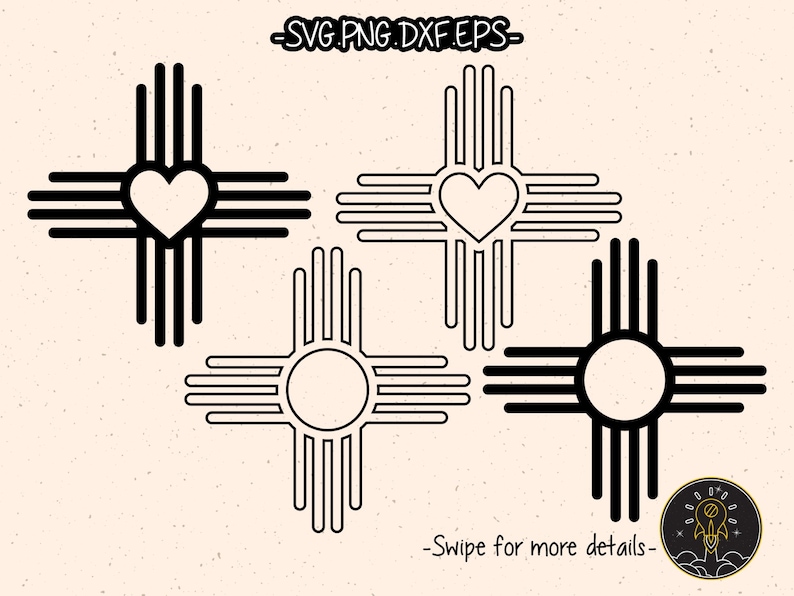 New Mexico Zia Sun Symbol SVG Cricut Cut File Clipart