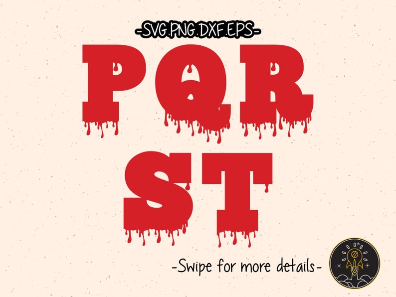 Bloody Blood Dripping Halloween Numbers Letter Font Alphabet SVG Cricut Cut File Clipart