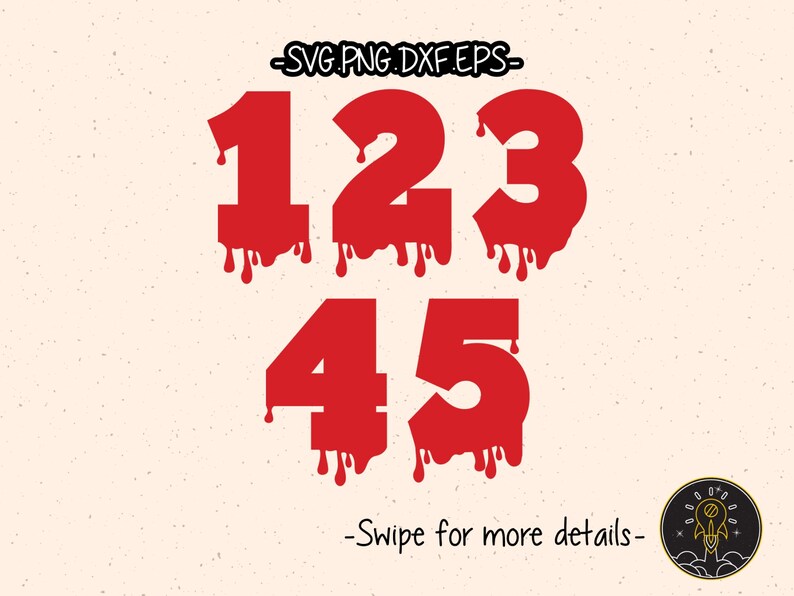 Bloody Blood Dripping Halloween Numbers Letter Font Alphabet SVG Cricut Cut File Clipart