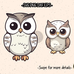 Cute Owl Clipart SVG Cut File (digital Download) - Etsy
