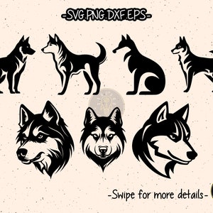 Husky Dog Animal Team Mascot SVG Cut File Cricut Clipart Silhouette Cameo