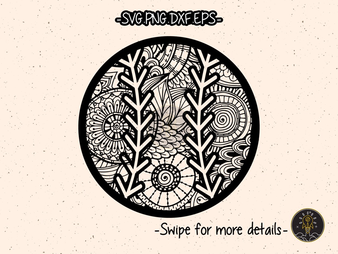 Baseball Mandala Zentangle SVG Laser Cut File Vector Cricut Etsy