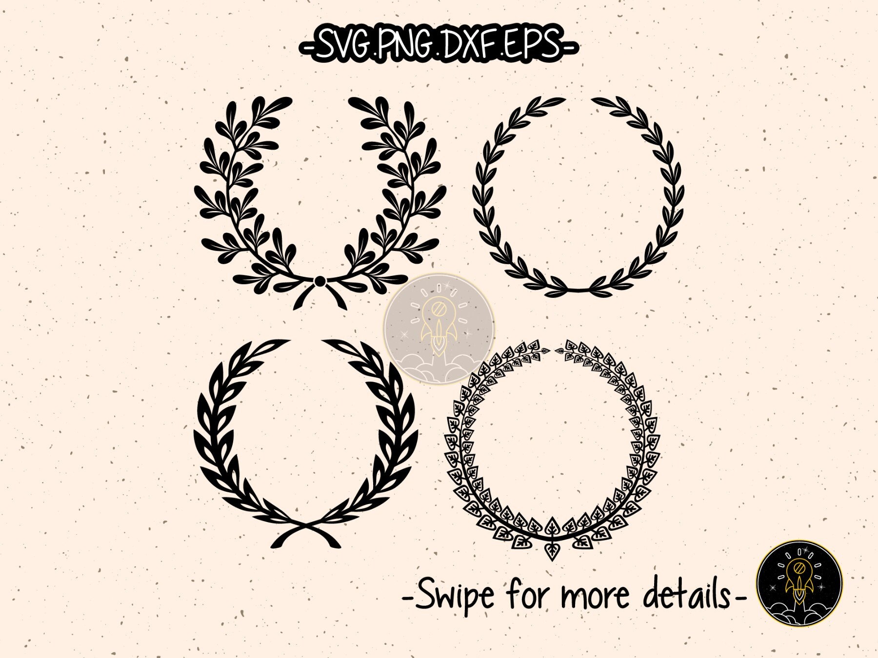 Laurel Wreath SVG Cut File Cricut Clipart - Etsy UK