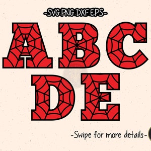 SpiderWeb Spider Number Letter Font Alphabet SVG Cricut Cut File Clipart