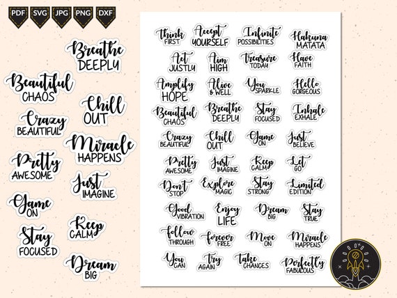 Positive Quote Stickers • The Printables