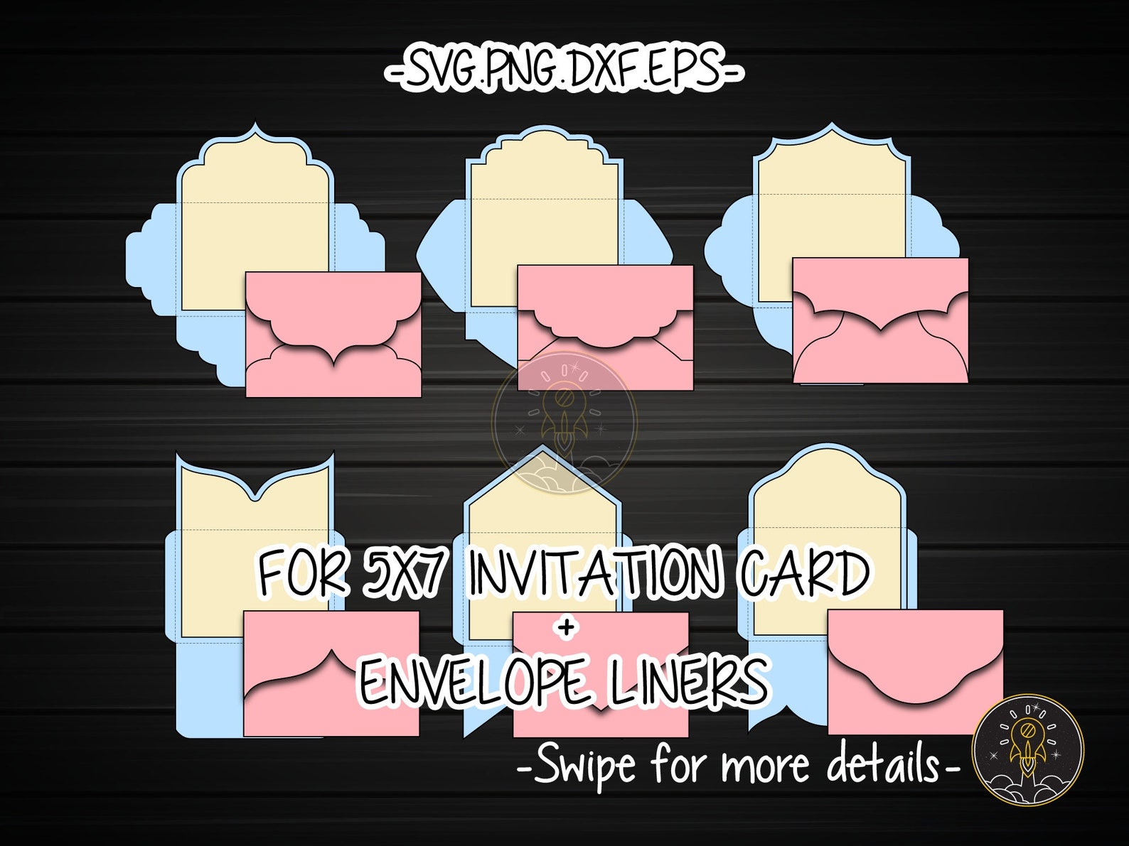 A7 Envelope Template SVG Laser Cut File Vector Cricut Etsy
