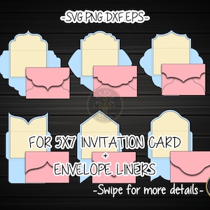 A7 Envelope Template SVG Laser Cut File Vector Cricut