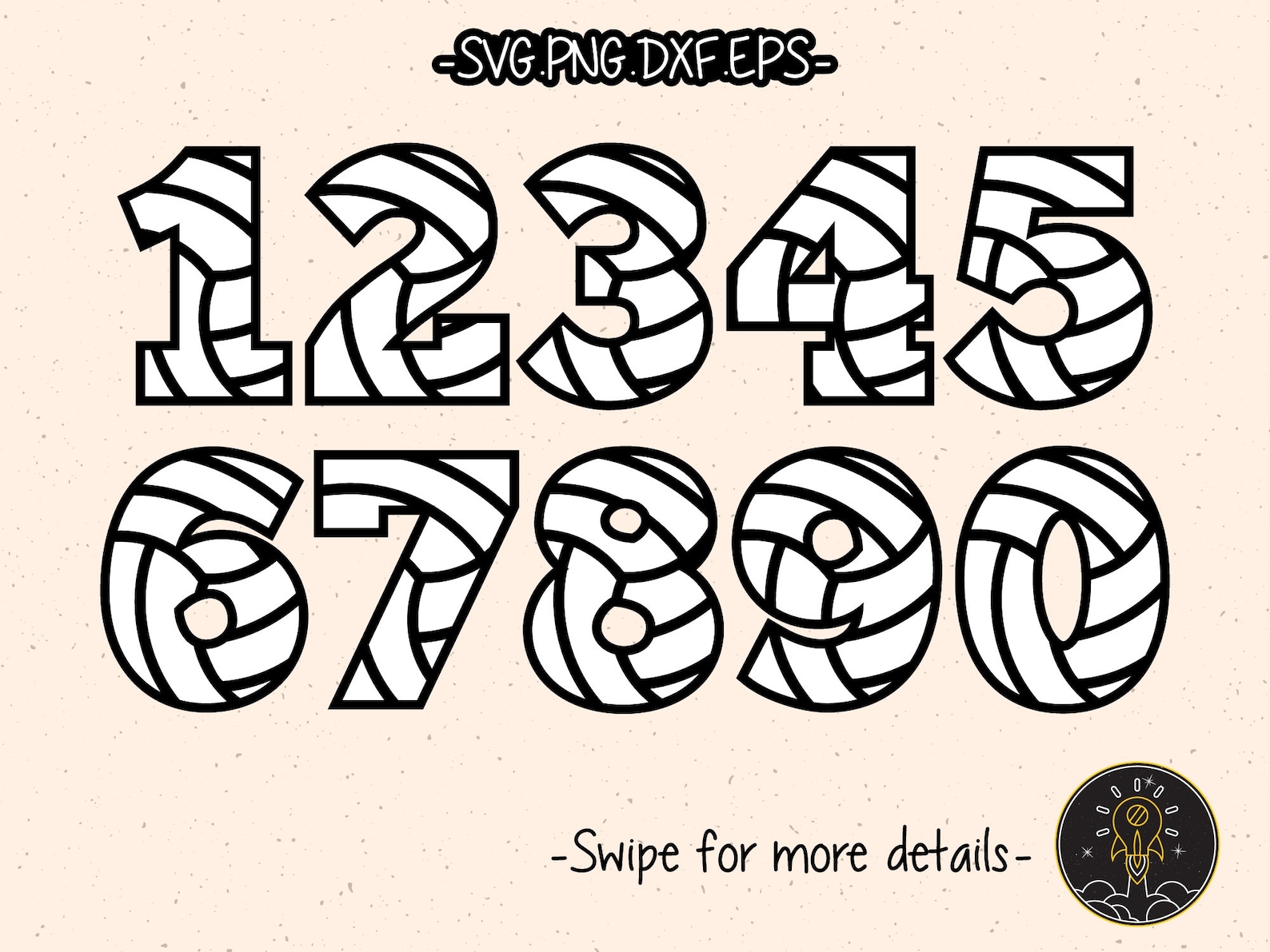 Volleyball Numbers Letters Fonts Alphabet SVG Vector Cut File Etsy