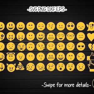 Basic Emoji Emoticon SVG Cut File Cricut Clipart