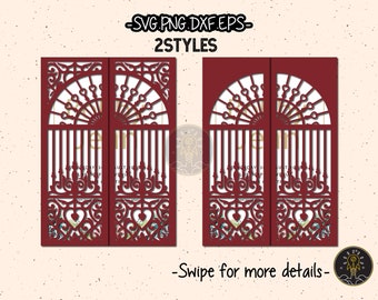 5x7 Gate Fold Lace Wedding Invitation Template SVG Laser Cut File Cricut