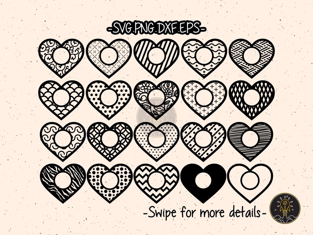 Valentine Heart Love Monogram Frame SVG Cut File Cricut Clipart - Etsy