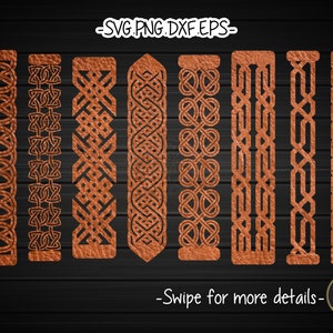 Celtic Leather Cuff Bracelet Template SVG Laser Cut File