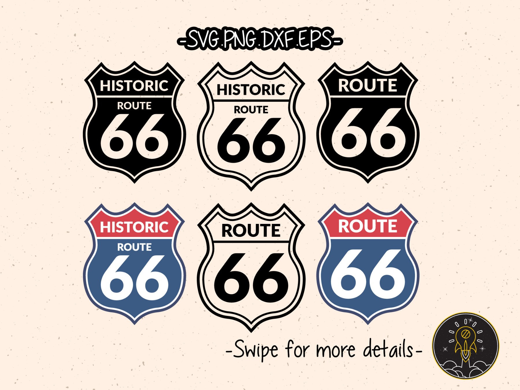 Route 66 Logo Sign SVG Silhouette Cameo Cricut Cut File - Etsy Canada