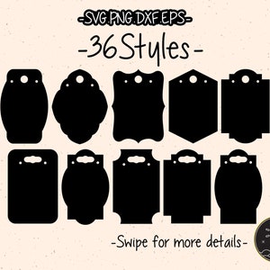 Earring Holder Display Cards Template SVG Cricut Laser Cut File